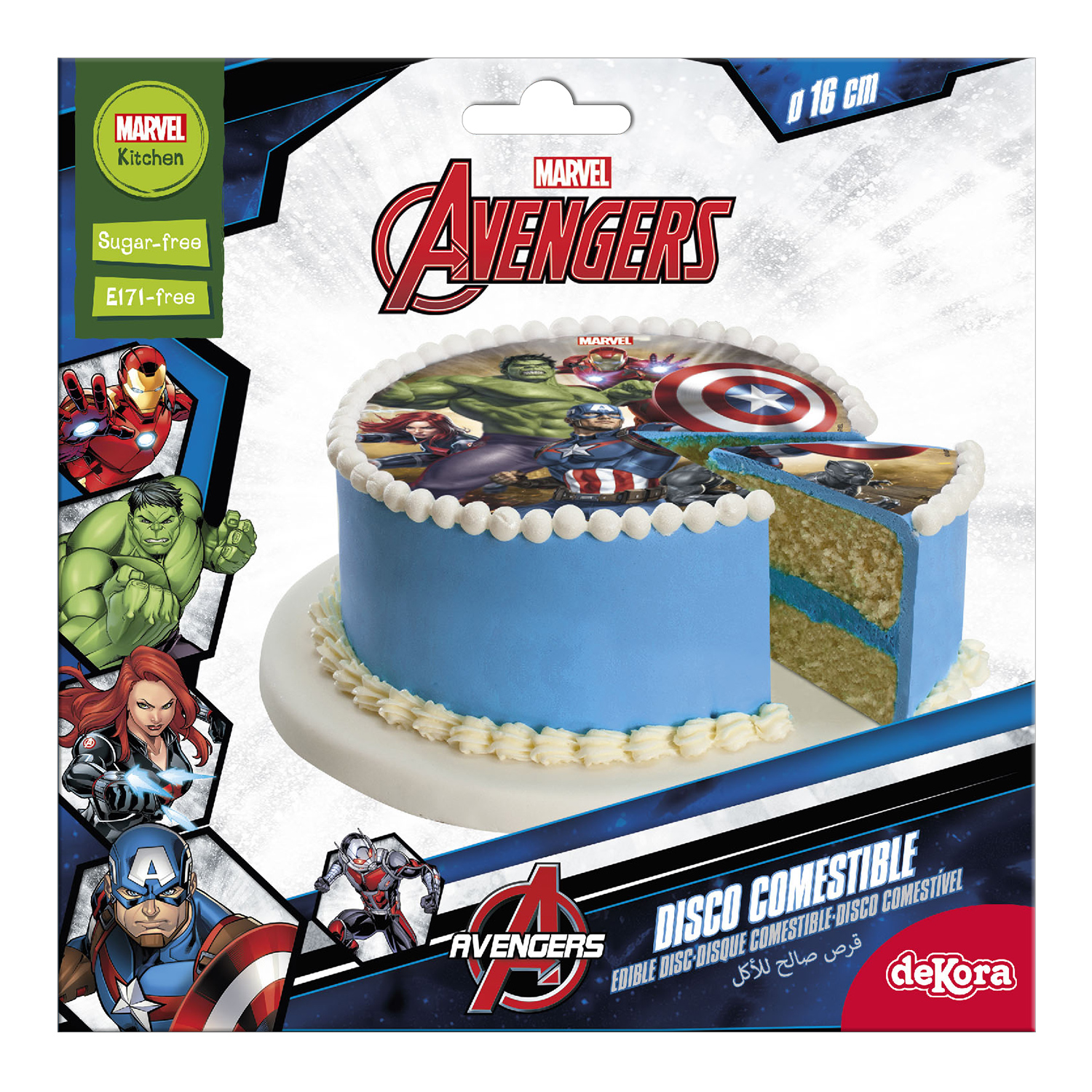 Fondánový obrázek Avengers 16cm obal